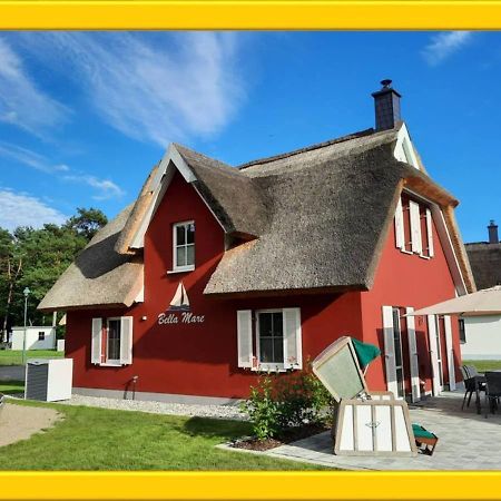 Modernes Reetdach-Ostseeferienhaus Bella Mare, Insel Usedom Mit Sauna, Kamin & Sonnenterrasse Zirchow Exterior foto