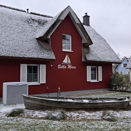 Modernes Reetdach-Ostseeferienhaus Bella Mare, Insel Usedom Mit Sauna, Kamin & Sonnenterrasse Zirchow Exterior foto