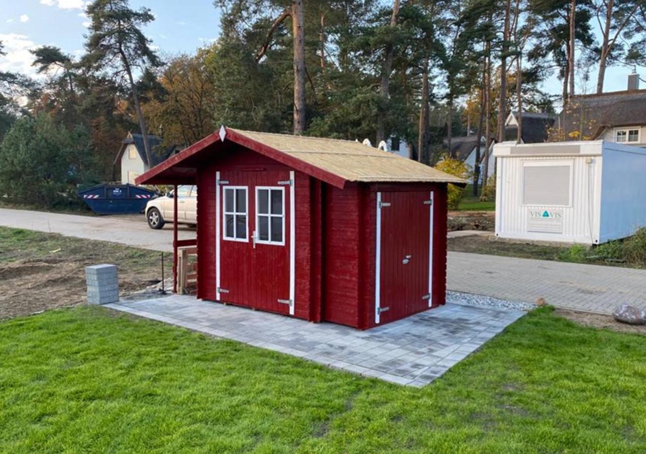 Modernes Reetdach-Ostseeferienhaus Bella Mare, Insel Usedom Mit Sauna, Kamin & Sonnenterrasse Zirchow Exterior foto